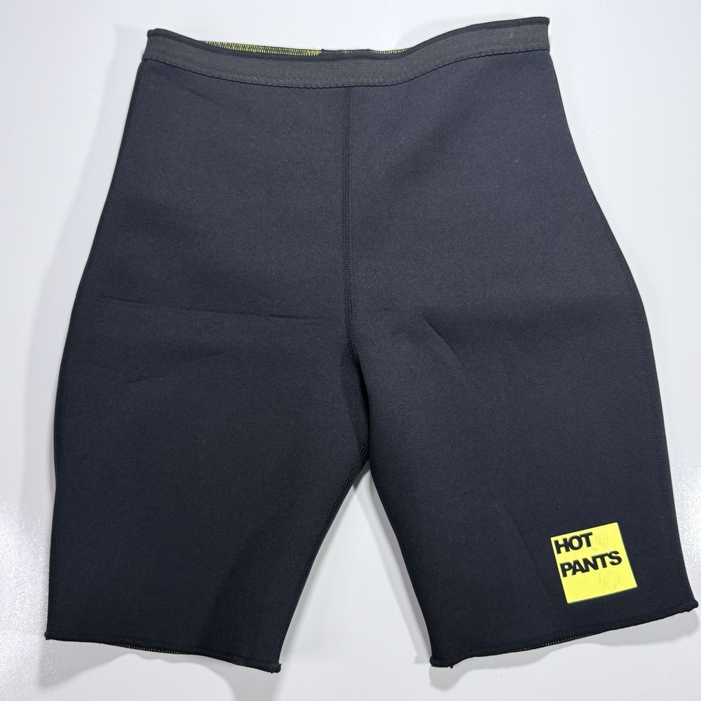 Activewear Hotpants Black High-Waisted Neoprene Compression Workout Shorts Sz S
